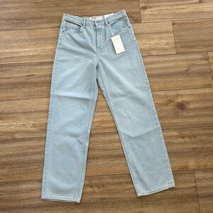 H&M Jeans 90s Straight Watersaving Collection Light Wash Denim NWT Read